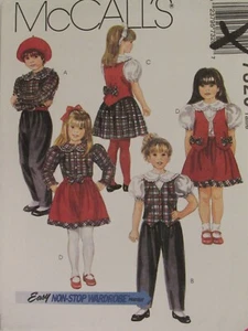 Darling OOP McCALLS 7320 Girls Blouse Vest Pants & Skirt PATTERN 2-3-4 UC - Picture 1 of 3