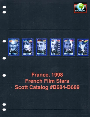 Valor Scott de $6,60 - 1998 estrellas de cine de Francia películas CV MNH NH UMM Foto 1 de 4
