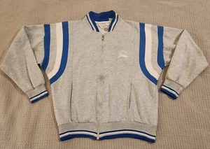 VINTAGE CHRISTIAN DIOR MONSIEUR FULL-ZIP TRACK SWEATSHIRT GREY/BLUE M - Picture 1 of 10