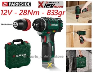 Trapano avvitatore 12V Parkside PBSA 12 E4 28 Nm senza batteria NUOVO MOD. 2025 - Foto 1 di 12