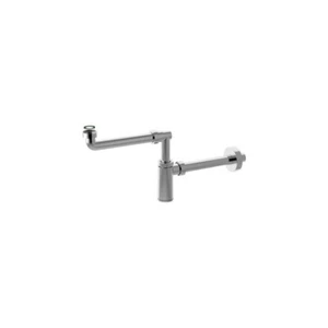 BONOMINI SIFONE CILINDRICO KING SALVA SPAZIO PER LAVABO IN ABS CROMATO 1"1/4 D32 - Foto 1 di 3