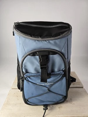 Tommy Bahama Bolso Azul 24 Latas Enfriador Soda Cerveza Aislado Mochila Congelación Foto 1 de 4