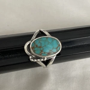 Old Pawn Turquoise Ring Size 7.25 - Picture 1 of 5