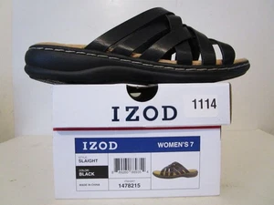 Izod elegante modische Damen-Slipper mit Riemchen schwarz Größe 7 - Bild 1 von 6