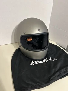 Biltwell Gringo DOT Helmet - Titanium Color - Size Small - (GH-TIT-FL-DOT) - Picture 1 of 11