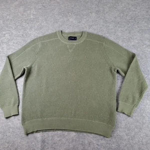Lucky Brand Sweater Mens 2XL Green Crew Neck Long Sleeve Waffle Knit Stretch - Picture 1 of 14