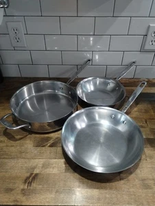 Emeril Lagasse COPPER CORE COOKWARE 3 pc Stainless Steel Pan set 8" 10" 3qt - Picture 1 of 9