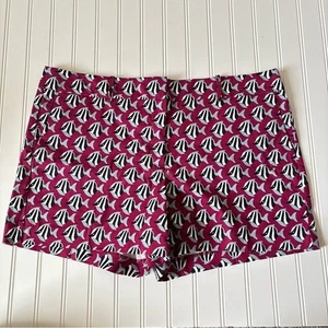 Ann Taylor Factory | Damen Neuheit Druck Fisch bedruckte Shorts Größe 16 maritim - Bild 1 von 6