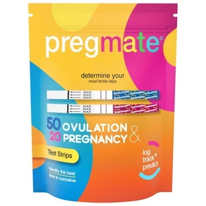Pregmate 50 Ovulations- und 20 Schwangerschaftsteststreifen Prädiktorset - Bild 1 von 9