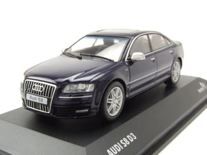 Audi S8 D3 2010 Blu Scuro Modellino 1:43 Solido - Foto 1 di 9