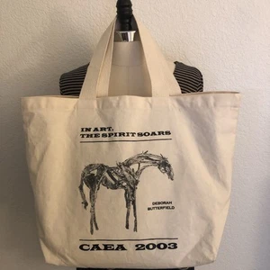 Deborah Butterfield Canvas Tote Bag - Picture 1 of 9