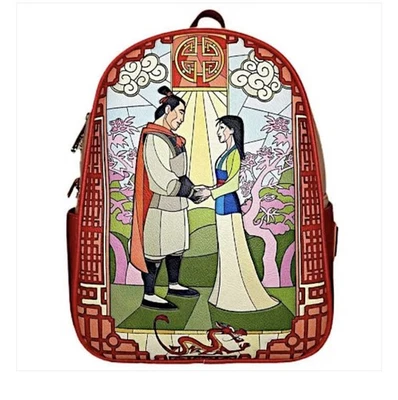 Mini Mochila Loungefly Exclusiva de Vidrieras Princesa Mulan Disney (NUEVA) Foto 1 de 4