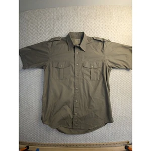 Cabela's Safari Series Mens Medium Button Down Short Sleeve Shirt Tan - Picture 1 of 8