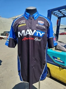 MORGAN LUCAS BRANDON BERNSTEIN TOP FUEL DRAGSTER PIT CREW ZIP UP SHIRT SZ XL - Picture 1 of 11