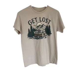 Camiseta cámper Riot Society beige "Get Lost" - mediana - Imagen 1 de 6