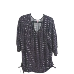 Zena Damen Geometrisches Muster 14/16 Lila Top Bluse - Bild 1 von 7