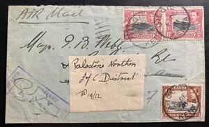 1941 Gilgal Kenya Military Censored Airmail Cover to Northern Luf C Palestine - Picture 1 of 2