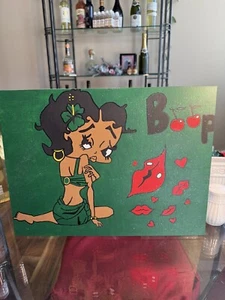 Original Betty Boop Inspired Art Painting | 14x12 Cartoon Painting - Picture 1 of 2