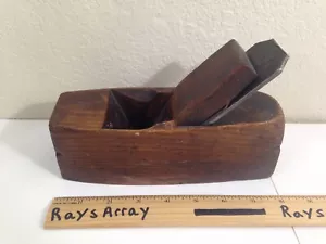 1888 ANTIGUA HERRAMIENTA DE MANO PRIMITIVA D. R. BARTON 8" PLANO MADERA - Imagen 1 de 9
