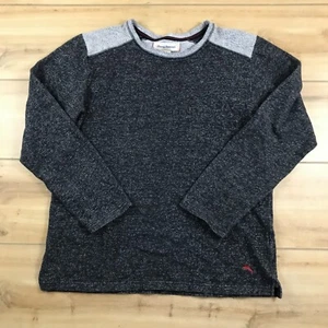 Tommy Bahama Mens Sweater Size Large Dark Gray Heathered Pullover Fleece - Picture 1 of 8