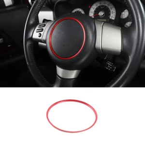 For Toyota FJ Cruiser 2007-2021 Steering Wheel Trim Frame Aluminum Alloy Red - Picture 1 of 8