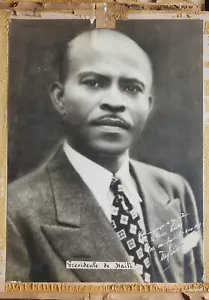 Haiti President Dumarsais Estime autograph 33 cm x 24 cm - Picture 1 of 2