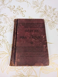 Swinton's Fourth Reader 1886 Antique Textbook American Book Company Red Cover - Imagen 1 de 17