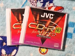 JVC CD-R 80 Audio disc (music use only) recordable CD disc x2, brand new sealed - Picture 1 of 5