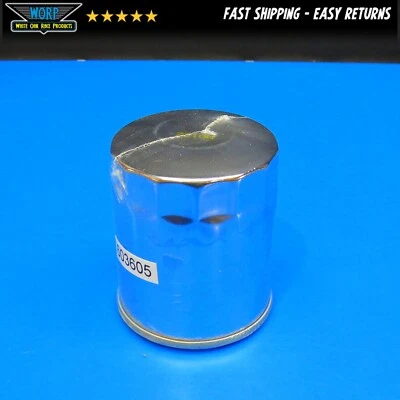 Filtro de aceite cromado Twin Power JO-M25C PARA HARLEY DAVIDSON SPORTSTER ELECTRA MÁS Foto 1 de 4