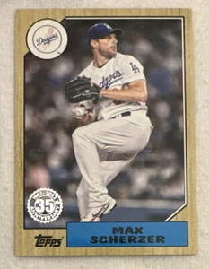 2022 Topps #T87-62 ⚾️ Max Scherzer ⚾️ LA Dodgers 35th Anniversary Insert - Picture 1 of 6