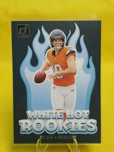 2024 Panini Donruss Football White Hot Rookies Bo Nix #WH9 (RC) - Broncos - Picture 1 of 2