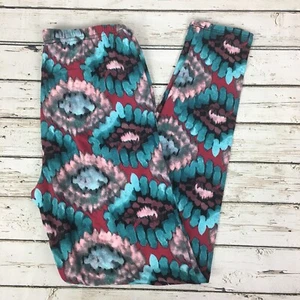 NWT Agnes & Dora Adult Multicolor Watercolor Print Soft Leggings Size L 12-16 - Picture 1 of 6