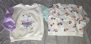 Lot Sweatshirt Long Sleeve Primary H&M Flower Sequin Cakey Gabbys Dollhouse 5T&6 - Picture 1 of 23