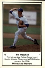 1988 Brewers Police #46 Bill Wegman