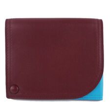 BOTTEGAVENETA Card Case Red/light blue leather unisex