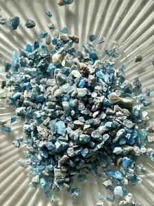 Blue Apatite - Medium Chips - no powder - 100% Crystal - Throat Chakra Manifest - Picture 1 of 4