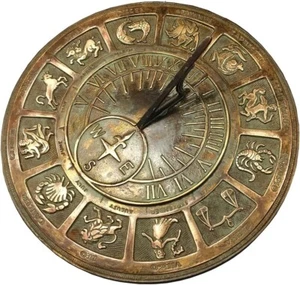 Reloj de sol del zodiaco sólido de Roma, regalo para cristos, - Imagen 1 de 3