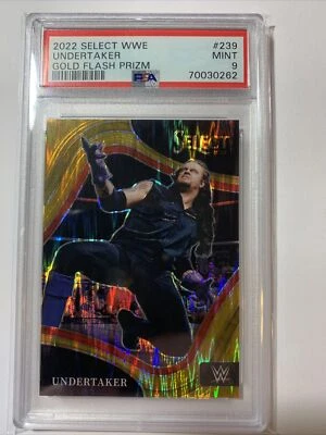 2022 WWE PANINI SELECT Undertaker Ringside  Gold Flash Prizm #239 6/10 PSA 9 - Image 1 of 4