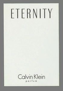 Werbekarte - Advertising Card - Eternity von Calvin Klein beidseitig - Bild 1 von 2