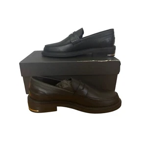 The Kooples Neu mit Etikett Herren Leder Mokassins Halbschuhe schwarz Größe FR 42/US 8 UVP $ 450 - Bild 1 von 9