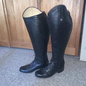 DER DAU CUSTOM CONTOUR TALL FIELD BOOTS FRENCH CALFSKIN 7.5 17.5” PLUS SIZE Calf - Picture 1 of 21