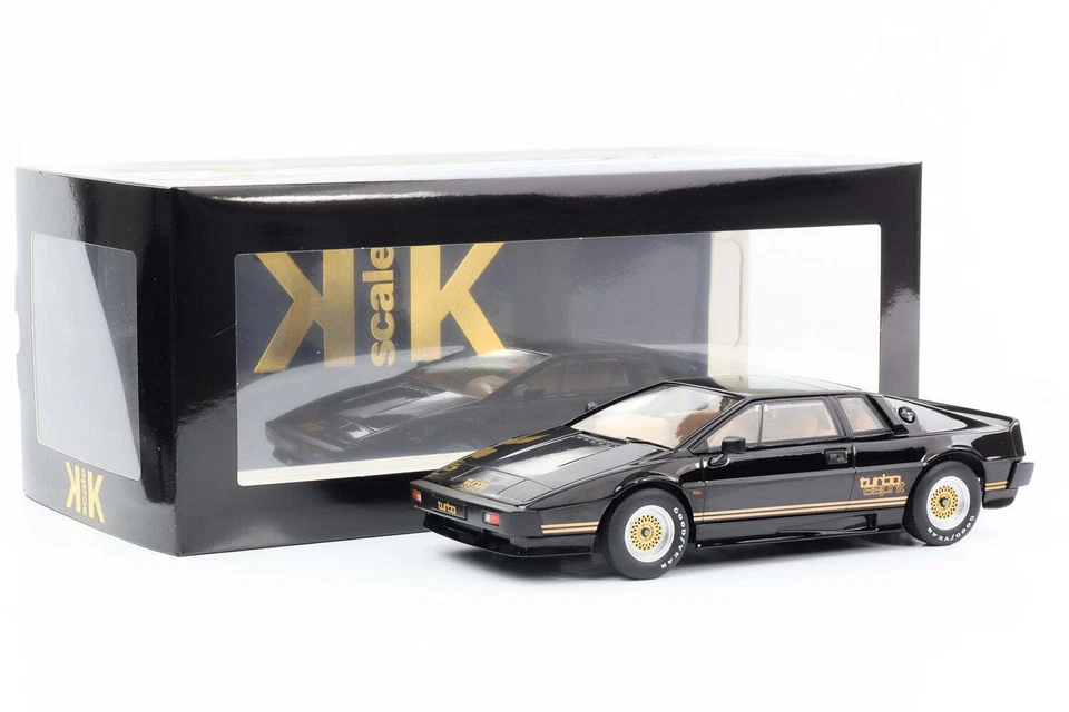 1:18 Lotus Esprit Turbo 1981 Noir Avec Or Décor / KK-Scale Diecast - Photo 1/3