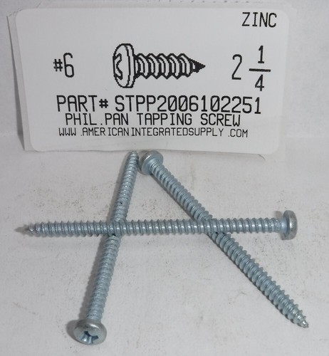 RS PRO Bright Zinc Steel Pan Head Self-Tapping Screw 0.236 in | RS