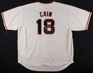 Matt Cain Signed San Francisco Giants Jersey (MLB Holo) 3xWorld Champ / Size 4XL