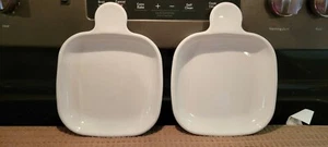Corning Ware P-185-B Square 2 Grab It Snack Sandwich Plates Tab Handle lot set - Picture 1 of 10