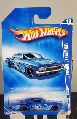 Chevy Impala 1965 All Stars #58 Flat Blue Hot Wheels 2008 Foto 1 de 2