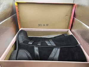 New Rachel Shoes Berkley Black High Zip Up Boots Girls Kids Size 4+ M - Picture 1 of 5