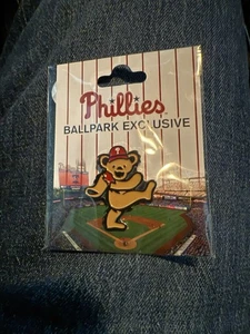 Philadelphia Phillies Dancing Bear Pin Ballpark Exclusive Grateful Dead - Picture 1 of 1