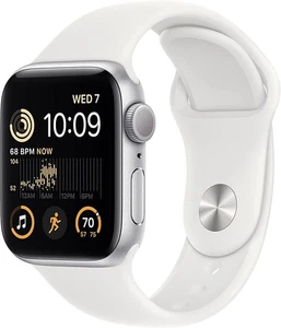Apple Watch SE 40mm Estuche de Aluminio Plateado con Correa Deportiva Blanca 2da Generación MNT93LL/A - Imagen 1 de 5