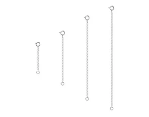 Estensore per Collana, 4 Pezzi Argento Sterling 925 Estensioni per Collana Braccialetto a Catena - Foto 1 di 7